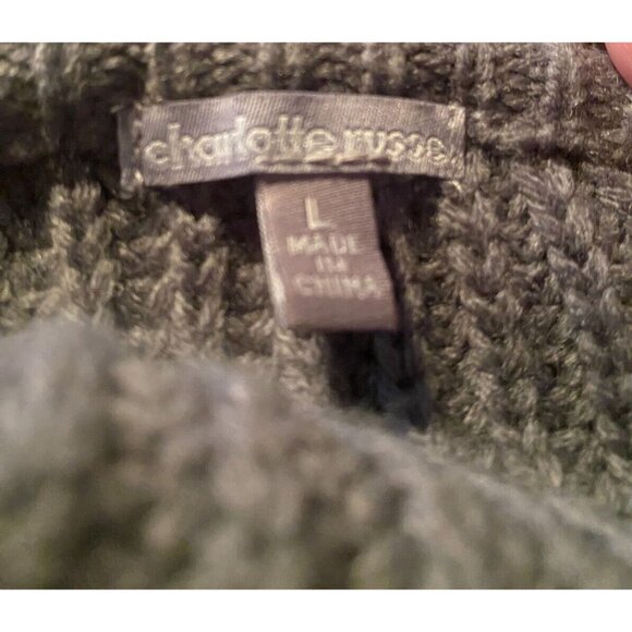 Charlotte Russe Size Small Open Front High Low Cardigan Sweater Grey - Picture 3 of 4